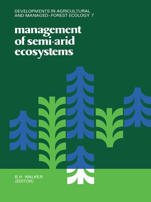 cover image of Management of Semi-Arid Ecosystems